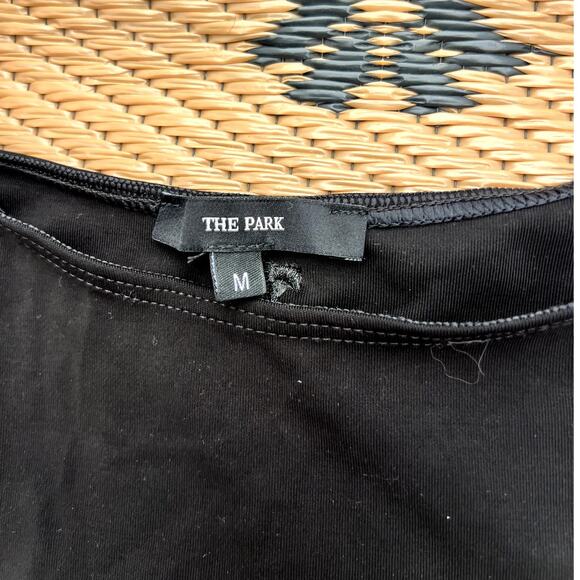 THE PARK | Lisa Pyratex Tank Thong Bodysuit Snap Bottom Black Size Medium - Picture 3 of 10